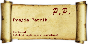 Prajda Patrik névjegykártya